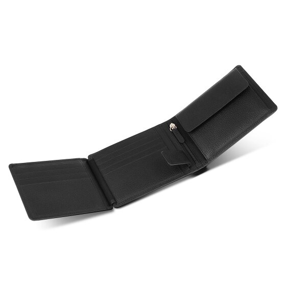 Redolz Leather Essentials QF Geldbörse RFID Leder 12 cm ausklappbar mit Reißverschlussfach