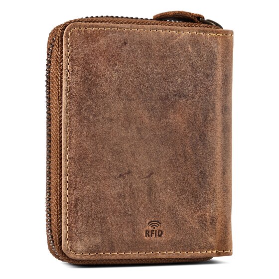 Greenburry Huntsman Geldbörse RFID Schutz Leder 10 cm