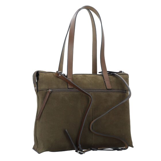 Castelijn & Beerens Nubuck Schultertasche Leder 40 cm Laptopfach