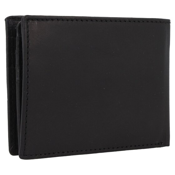 Greenburry Pure Black Geldbörse RFID Schutz Leder 13 cm