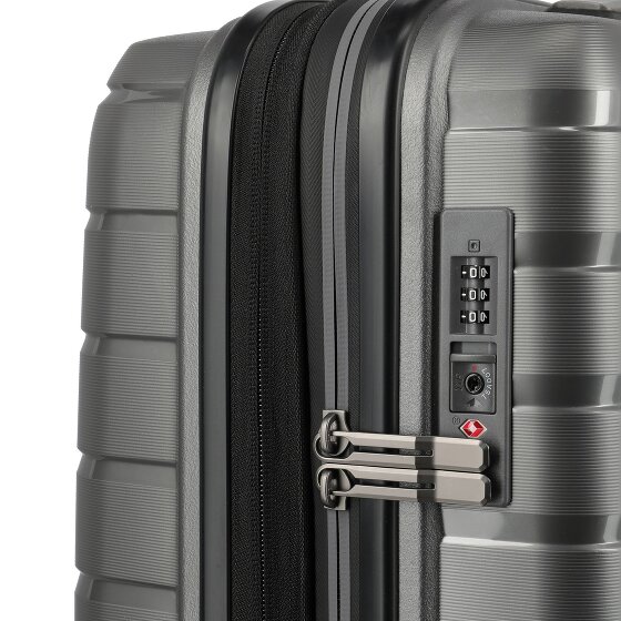 Travelite Air Base 4 Rollen Kabinentrolley 55 cm mit Dehnfalte