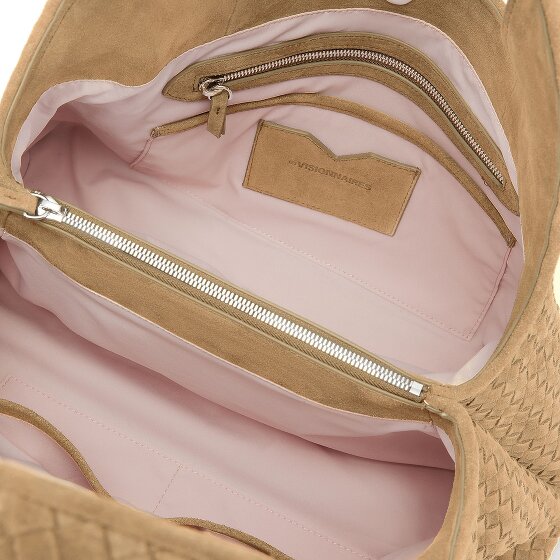 LES VISIONNAIRES Paz Weave Schultertasche Leder 44 cm