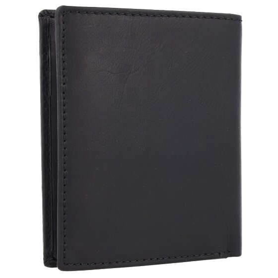 Greenburry Pure Black Geldbörse RFID Schutz Leder 10.5 cm