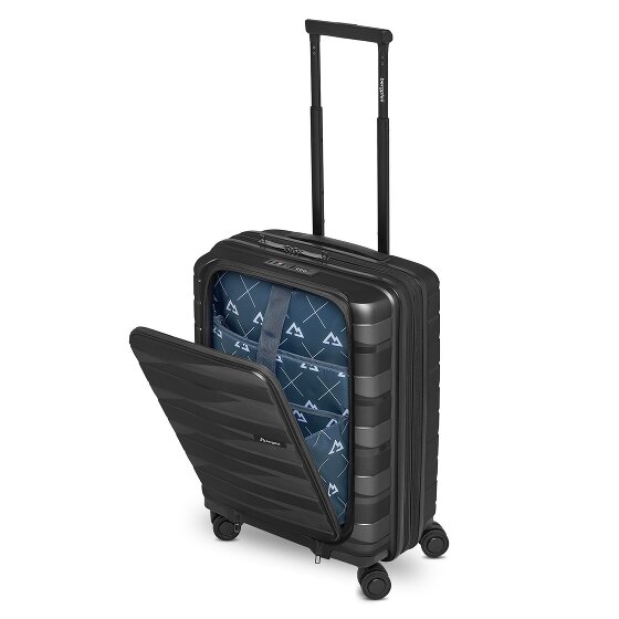 Bergpfeil Travel 4 Rollen Kabinentrolley 55 cm Laptopfach mit Dehnfalte