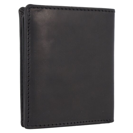 Greenburry Pure Black Geldbörse RFID Schutz Leder 11 cm
