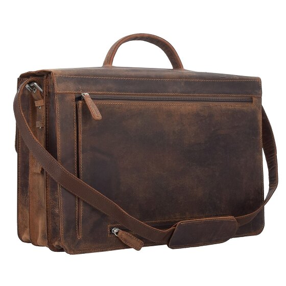 Plevier Retro Zeppelin Aktentasche Leder 43.5 cm Laptopfach