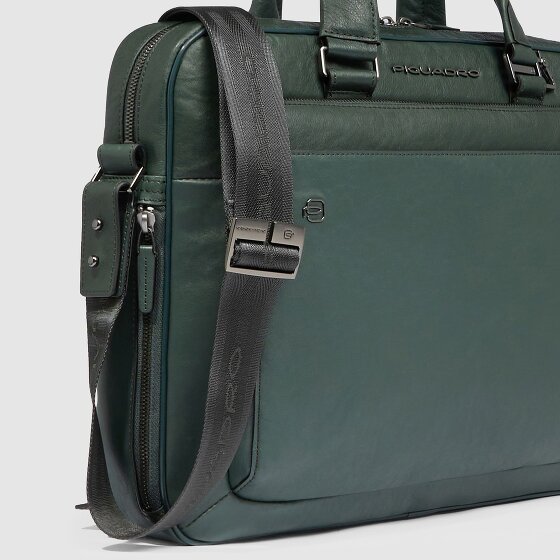 Piquadro Black Square Aktentasche Leder 40 cm Laptopfach