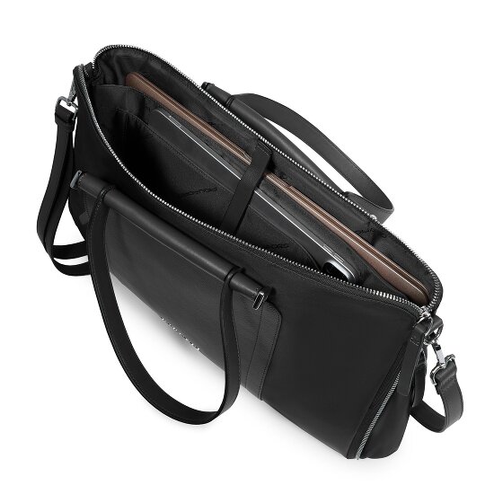 Piquadro Lyra Aktentasche Leder 42 cm Laptopfach mit Dehnfalte