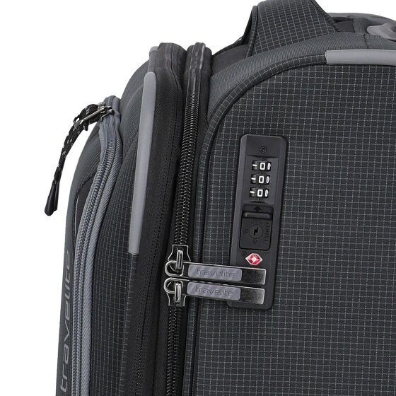 Travelite Corsiica 4 Rollen Kabinentrolley S 55 cm mit Dehnfalte