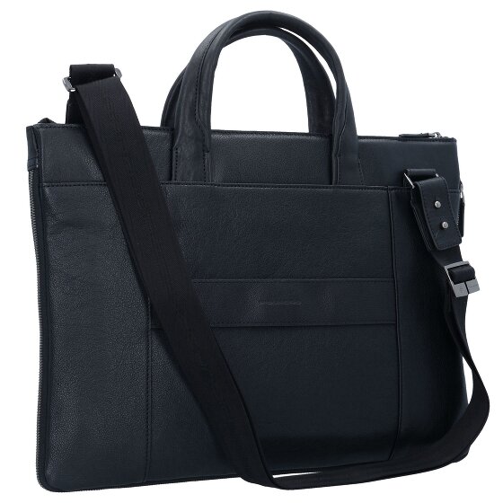 Piquadro Black Square Aktentasche Leder 42 cm Laptopfach