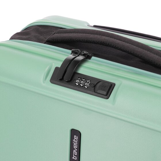 Travelite Basics 4 Rollen Kabinentrolley 55 cm mit Dehnfalte
