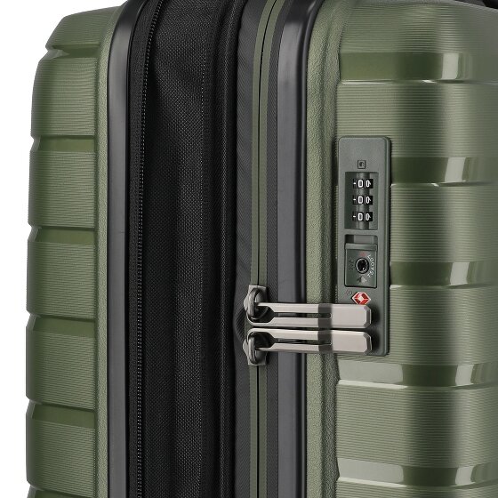Travelite Air Base 4 Rollen Kabinentrolley 55 cm mit Dehnfalte