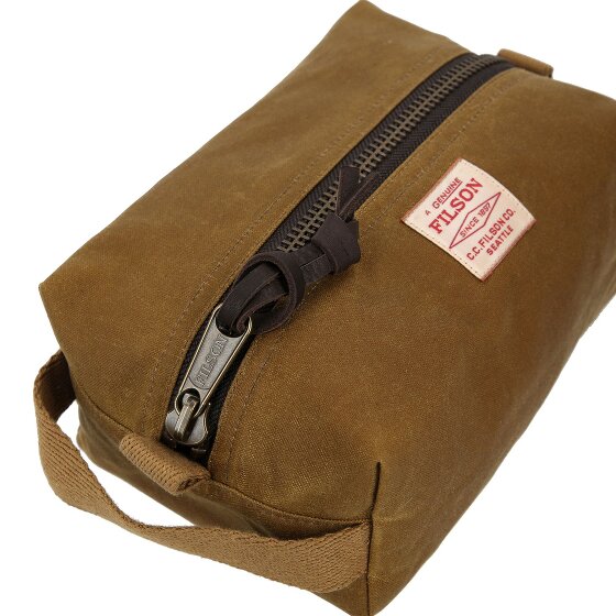 Filson Tin Cloth Kulturbeutel Leder 23 cm