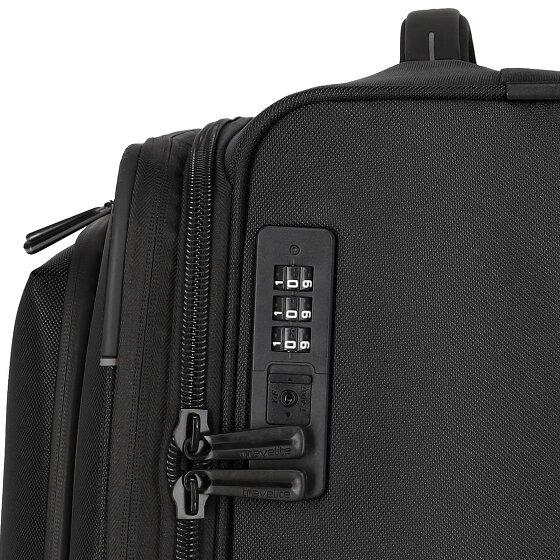 Travelite Crosslite 5.0 4 Rollen Trolley M 66 cm mit Dehnfalte