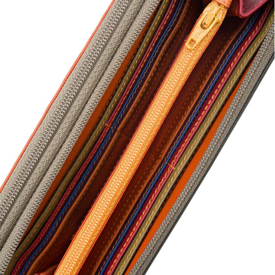 Mywalit Large Double Zip Around Purse Geldbörse Leder 18 cm