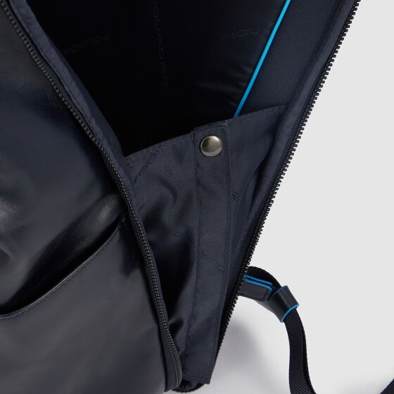 Piquadro Blue Square Revamp Business-Rucksack RFID Schutz Leder 43 cm Laptopfach