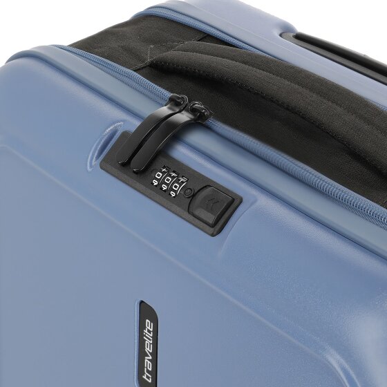 Travelite Basics 4 Rollen Kabinentrolley 55 cm mit Dehnfalte