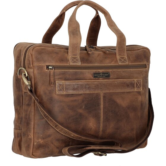 Greenburry Vintage Aktentasche Leder 42 cm Laptopfach