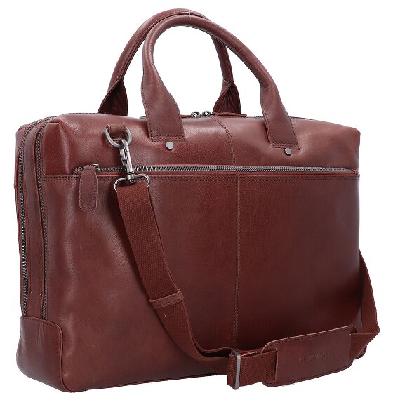 Plevier Rock Flint Aktentasche RFID Schutz Leder 41 cm Laptopfach