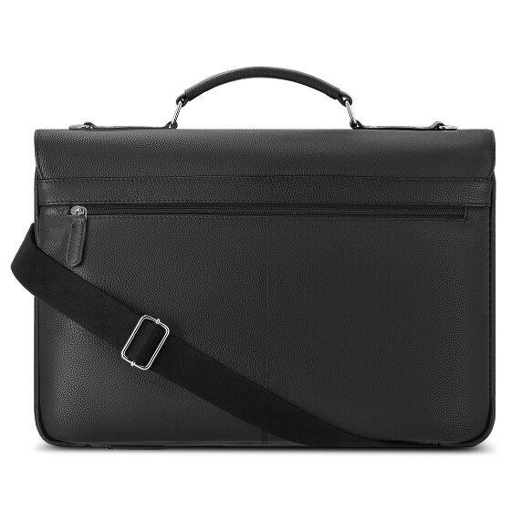 bugatti Valencia Aktentasche XL Leder 3-Hauptfächer 43 cm Laptopfach