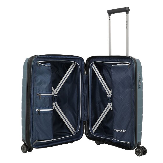 Travelite Air Base 4 Rollen Kabinentrolley 55 cm mit Dehnfalte
