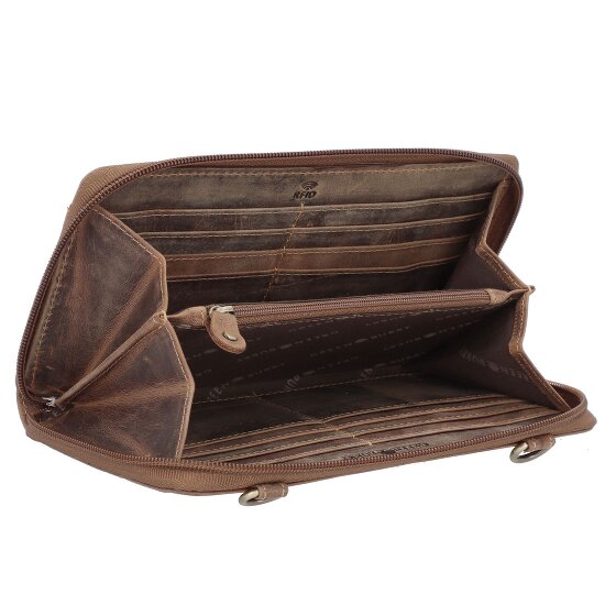 Greenburry Vintage Clutch Geldbörse RFID Schutz Leder 21 cm