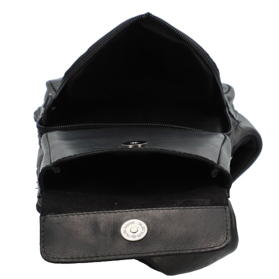 Greenburry Pure Black Sling Bag Leder 30 cm