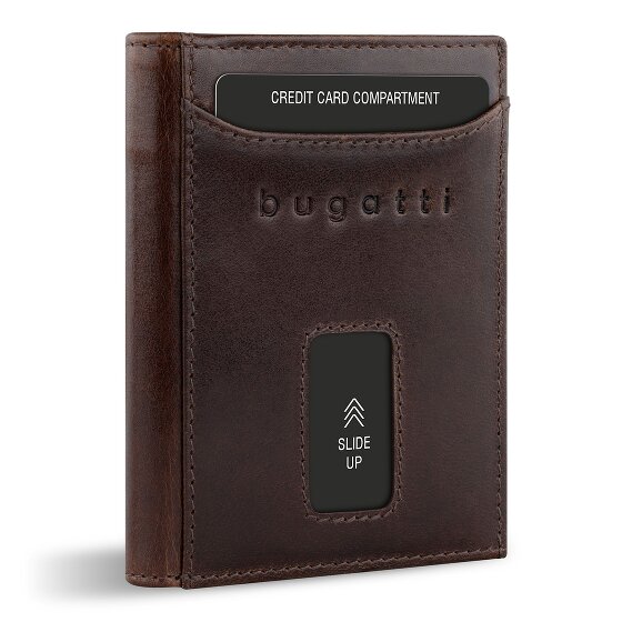 bugatti Secure Slim Geldbörse RFID Schutz Leder 8 cm