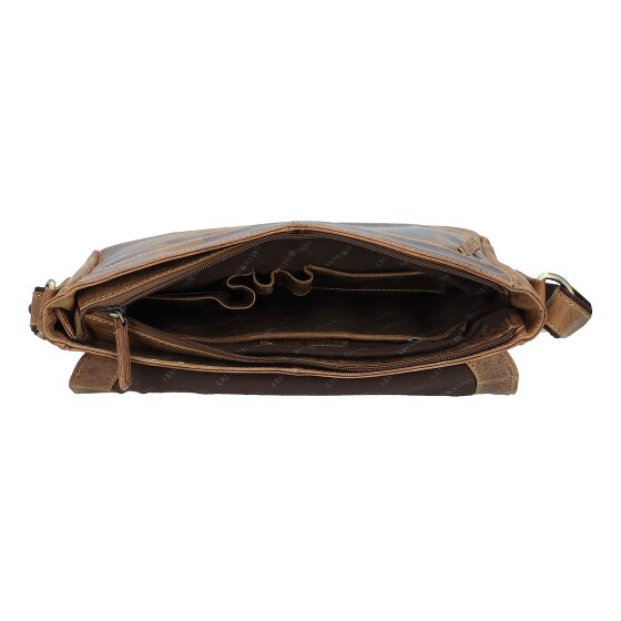Greenburry Vintage Messenger Umhängetasche Leder 33 cm
