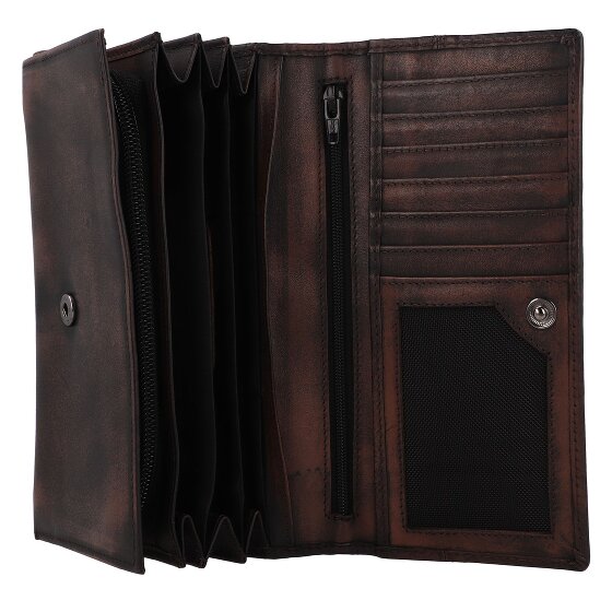 Greenburry Destressed Geldbörse RFID Schutz Leder 18.5 cm