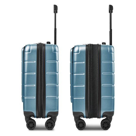 Police Dublin 4 Rollen Kabinentrolley S 54 cm Laptopfach mit Dehnfalte