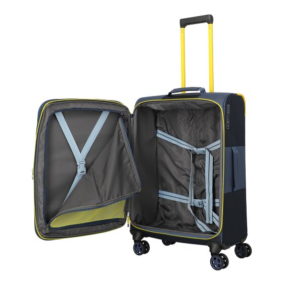 Travelite Color Craze 4 Rollen Trolley M 66 cm mit Dehnfalte