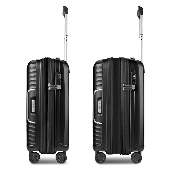 Redolz Essentials 01 4 Rollen Kabinentrolley 53 cm mit Dehnfalte