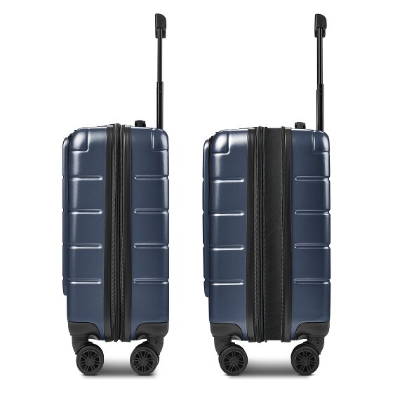 Police Dublin 4 Rollen Kabinentrolley S 54 cm Laptopfach mit Dehnfalte