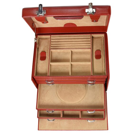 Windrose Beluga Schmuckkoffer 26,5 cm Leder