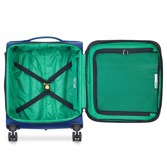 Delsey Paris x Colors Benetton Color Block 4-Rollen Kabinentrolley 55 cm mit Dehnfalte
