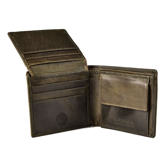 Greenburry Newport Geldbörse RFID Schutz Leder 11 cm