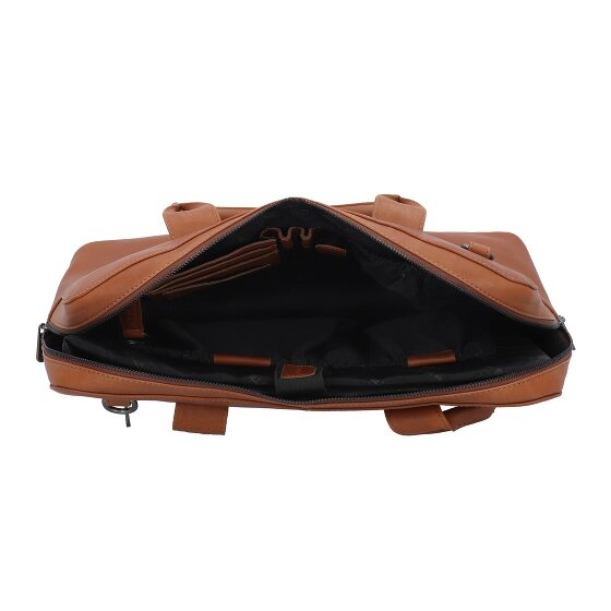 Plevier Structure Canton Schultertasche Leder 44 cm Laptopfach