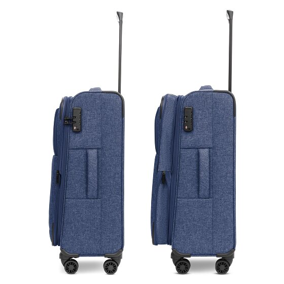 Redolz Essentials 12 THREE SET 4 Rollen Kofferset 3-teilig mit Dehnfalte