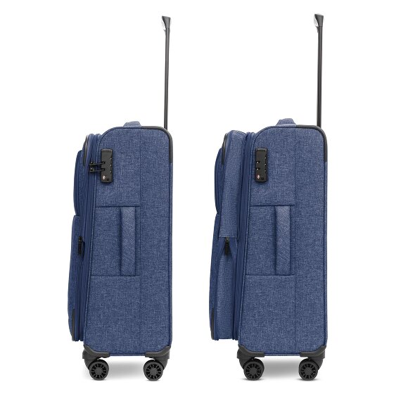 Redolz Essentials 12 THREE SET 4 Rollen Kofferset 3-teilig mit Dehnfalte