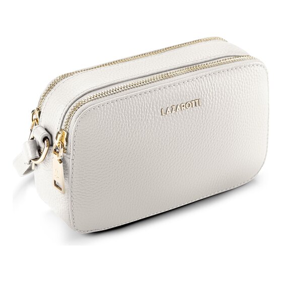 Lazarotti Bologna Leather Umhängetasche Leder Small Double-Zip 18 cm