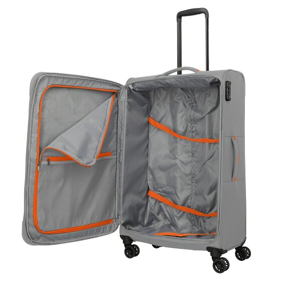 Travelite Umbria 4 Rollen Trolley L 77 cm mit Dehnfalte