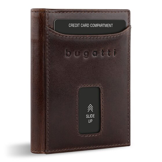 bugatti Secure Slim Geldbörse RFID Schutz Leder 8 cm