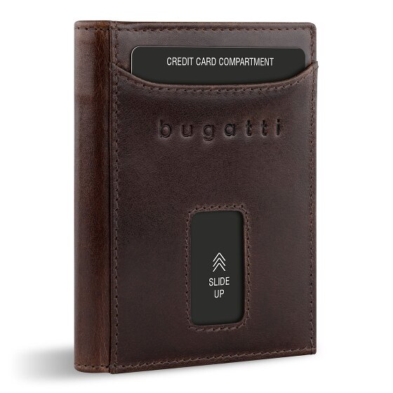 bugatti Secure Slim Geldbörse RFID Schutz Leder 8 cm