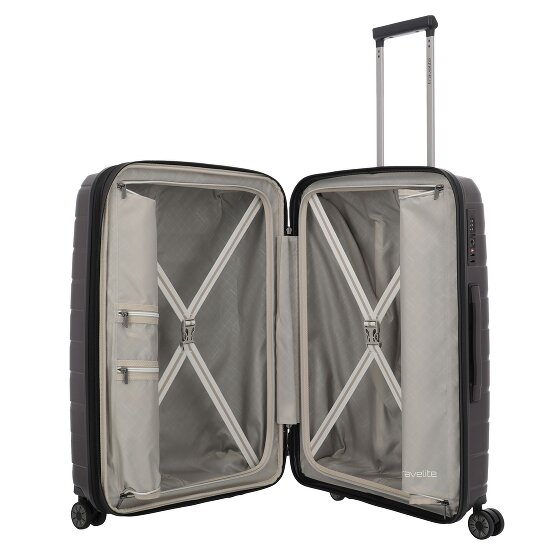 Travelite Air Base 4 Rollen Trolley M 67 cm mit Dehnfalte