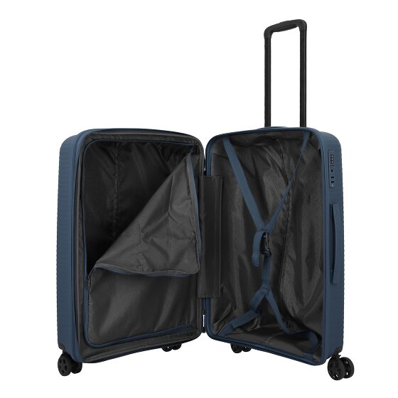Travelite Air Stripe 4 Rollen Kofferset 3-teilig mit Dehnfalte
