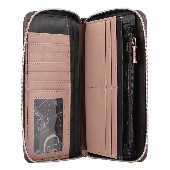 Anekke Shoen Black Geldbörse RFID Schutz 21 cm