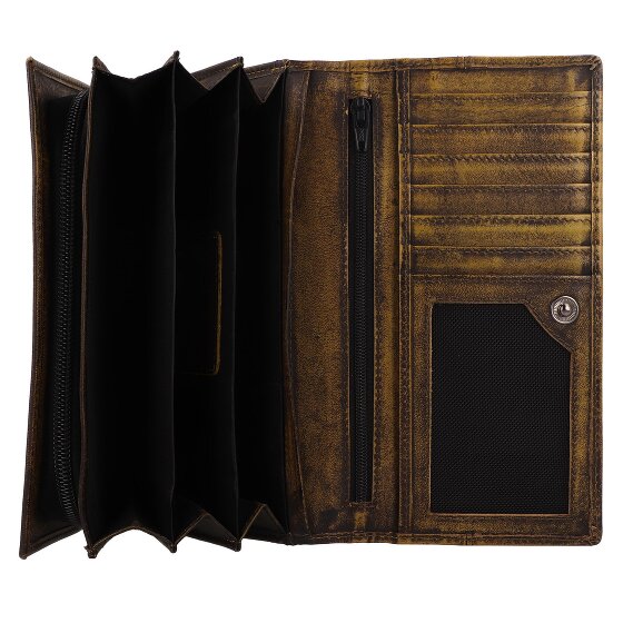 Greenburry Destressed Geldbörse RFID Schutz Leder 18.5 cm