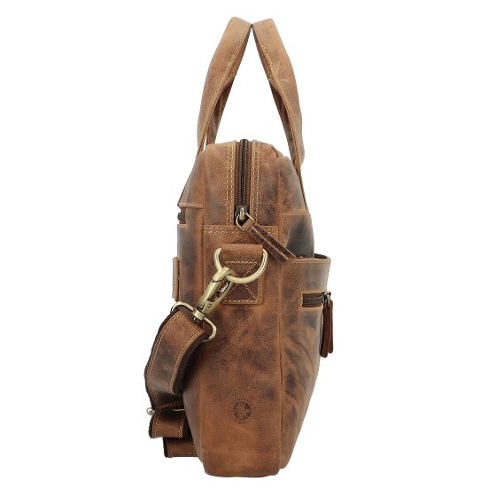 Greenburry Vintage Aktentasche Leder 38 cm Laptopfach