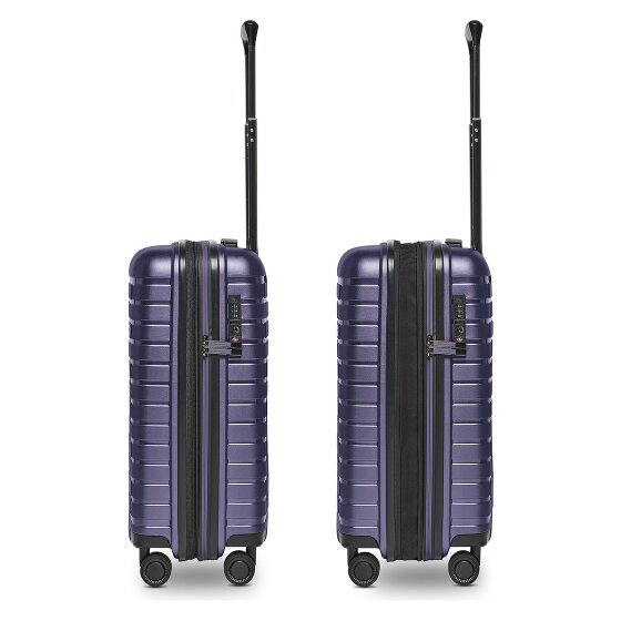 Pactastic Collection 04 THE CABIN + 4 Rollen Kabinentrolley S 55 cm mit Dehnfalte